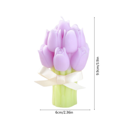 Vela em formato de coração, feita de cera de soja e com aroma de Dia dos Namorados, 7 cm (2,8 polegadas), sem fumaça e de longa duração, 2