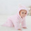 Spring Infant Flannel Solid Color Stitching Package Foot Romper Siamese Baby Crawling Jumpsuit 4