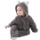 Spring Infant Flannel Solid Color Stitching Package Foot Romper Siamese Baby Crawling Jumpsuit 1