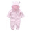 Spring Infant Flannel Solid Color Stitching Package Foot Romper Siamese Baby Crawling Jumpsuit 5