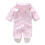 Spring Infant Flannel Solid Color Stitching Package Foot Romper Siamese Baby Crawling Jumpsuit 6