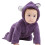 Spring Infant Flannel Solid Color Stitching Package Foot Romper Siamese Baby Crawling Jumpsuit 1