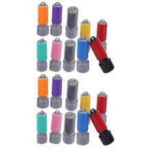 20pcs Diy Round Stamp Kits For Crafts Plastic Seal Cases Portable Name Stamp Making Tool Multi-Use Blank Seals