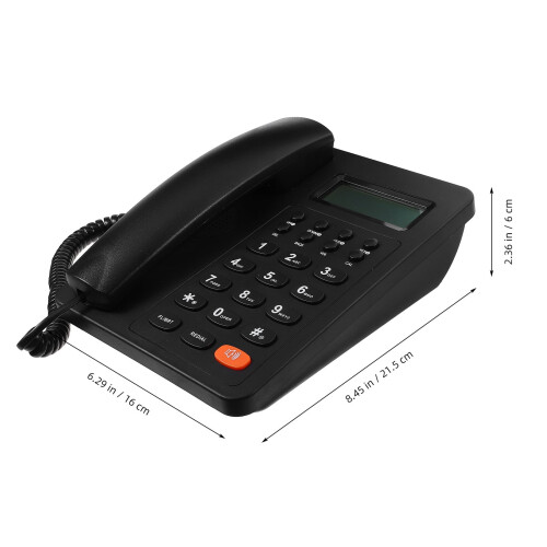 House Phone Desk Set Black Plastic 1 Set 1