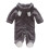 Spring Infant Flannel Solid Color Stitching Package Foot Romper Siamese Baby Crawling Jumpsuit 6