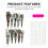 (3179 Extra Long Tip, S) Steampunk Silver Black False Nails 10 Pcs 2