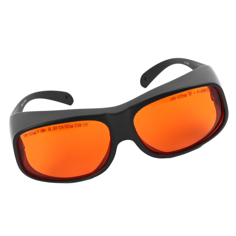 Violet Safety Glasses 532Nm Od5+ Blue Green Light Cosmetology Black Frame 4391387585003