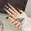 (3179 Extra Long Tip, S) Steampunk Silver Black False Nails 10 Pcs 7
