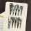(3179 Extra Long Tip, S) Steampunk Silver Black False Nails 10 Pcs 9