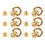 Rustproof Brass Rivets For Leather Crafts, Brass Ball Studs Easy To Install Rotatable D Ring Durable Brass Material Wide Application DIY Leather 3