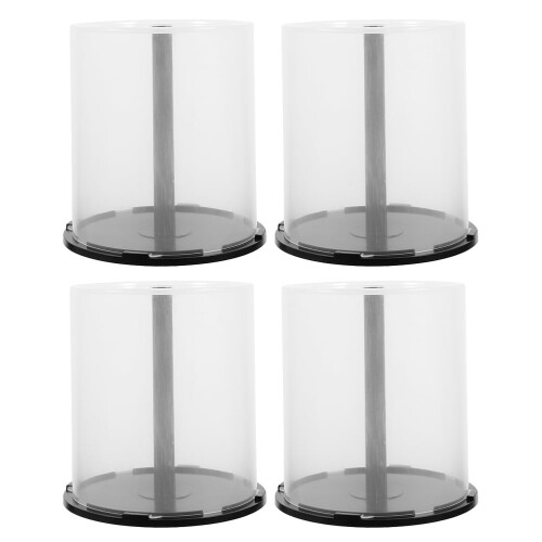 4Pcs Transparent Cd Storage Case PP Material Dvd Rack for Easy Disc Identification 1