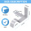 Curtain Rod Holders No-Drill Silver 4-Pack 4