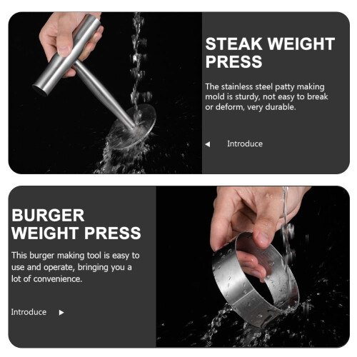 Hamburgerpresse i rustfrit stål til nem formning og daglig brug 1