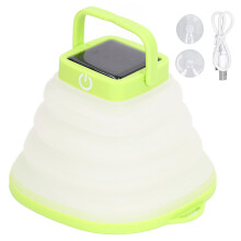 Solar-Campinglaterne mit drei Helligkeitsstufen und Ein-Tasten-Bedienung, zusammenklappbar, wiederaufladbar, tragbare LED-Solarlampe mit