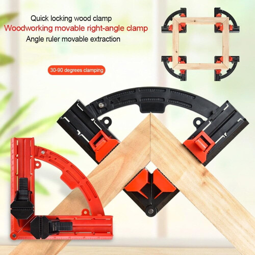 Adjustable 90 Corner Frame Clamp for Woodworking - Precise Angle Positioning and Efficient Operation Tool 1