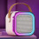Macchina Karaoke Portatile Rosa con Microfono Wireless & Effetti Luminosi 4