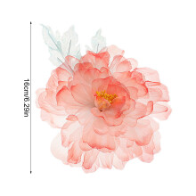 (1 Pair) Chinese Hanfu Hair Clip Red Gradient Floral