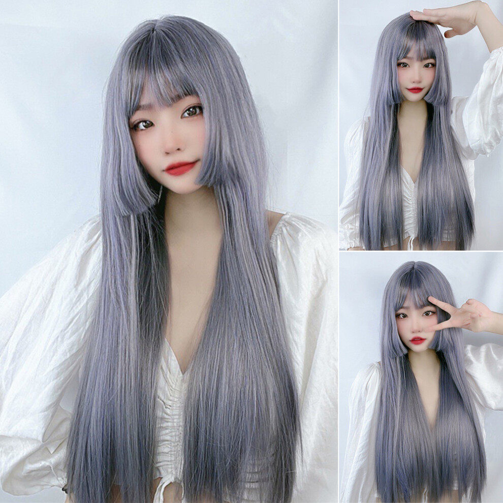 Dachuang Beauty Unisex Women\'S Long Straight Wig - Elegant Cosplay Hair