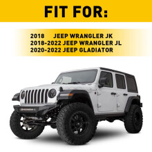 Zonneklep bestuurder/passagier voor Jeep 2018 en nieuwer JK JL Gladiator Wrangler zwart