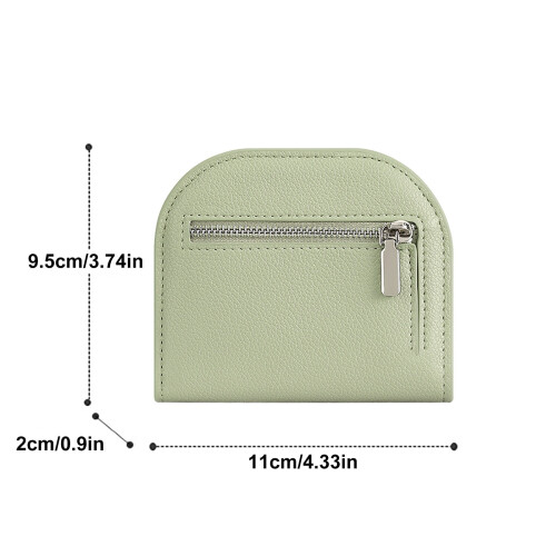 Women's Leather Zip Wallet with ID Window and Card Slots 2