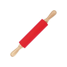 Extended Silicone Rolling Pin, 23cm, Red, 110g
