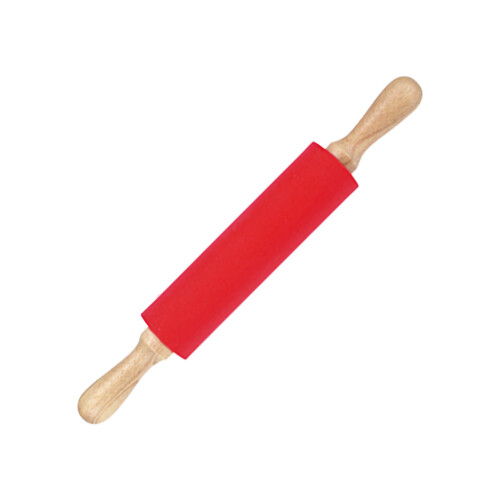 Extended Silicone Rolling Pin, 23cm, Red, 110g