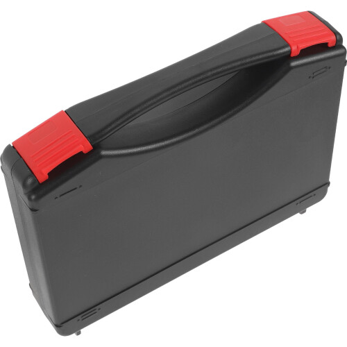 Small Hard Case Black Plastic Tool Box Heavy Duty Toolbox Organizer for Portable Storage