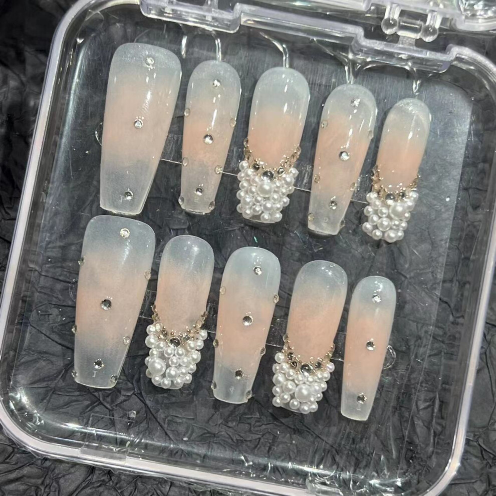Reach-Tools (Xs) Pearl Gradient Press-On Nails - Durable & Comfortable