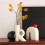 Modern Ceramic OK Letter Vase, Creative Dopamine Ceramic Flower Vases 6