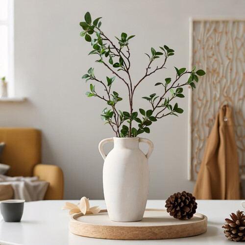 Ceramic Vase with Handles Rustic Vase for Home Decor 1