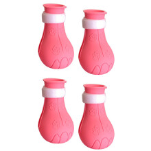4PCS Silicone Cat Foot Covers, Adjustable Pink Protective Claw Guards