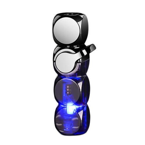 Transparent LED Dice Lighter Windproof Refillable Butane 2