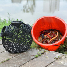(Three Hole Cage, No Freebies) 3/6/8 Hole Yellow Eel Shrimp Cage - Easy Fishing Gear