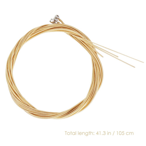 Masteelf Brass Bass Strings for Bass Instruments, Golden 1