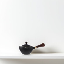 Black Ceramic Tea Kettle with Rotating Design High Grade Heat Resistant for Household