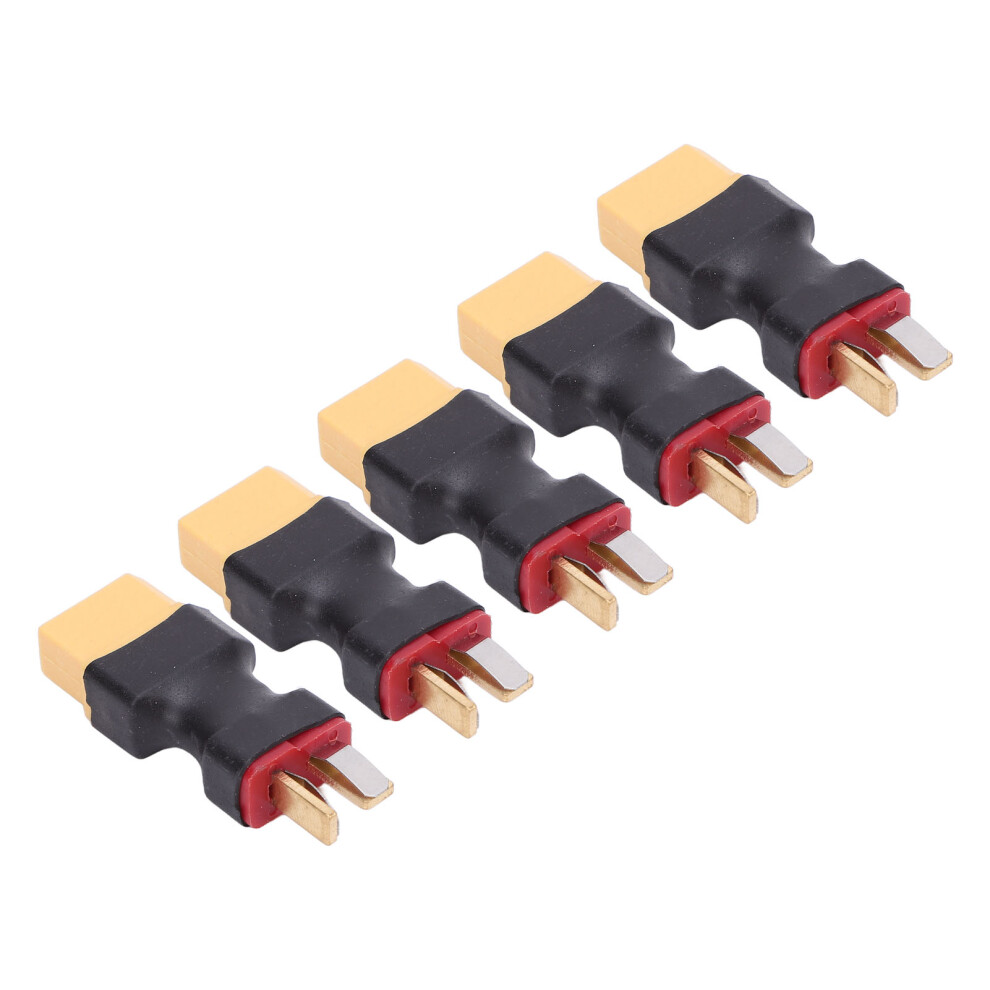 5Pcs Xt60 To T Plag Adapter For Rc Car Battery Charger Male Connector 9321387585265