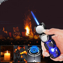 Transparent LED Dice Lighter Windproof Refillable Butane