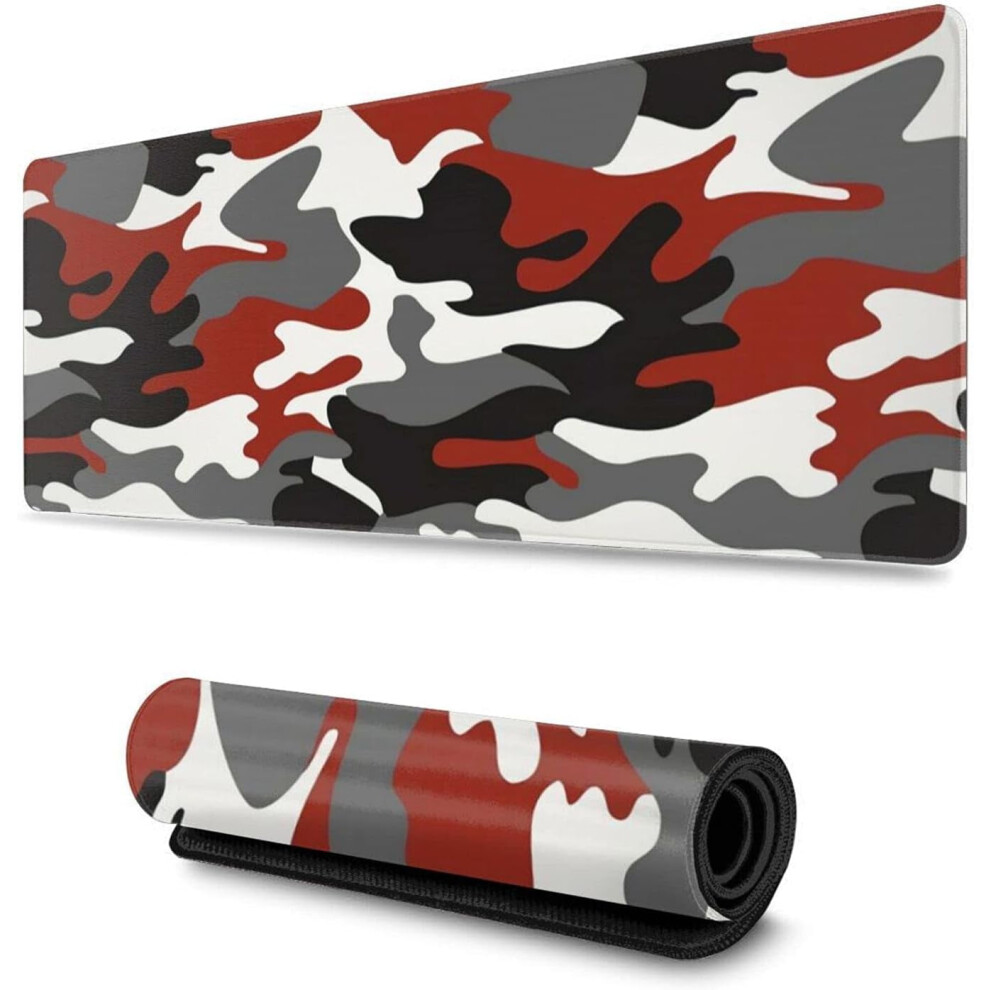 Gaming Mouse Pad Camo Xl 900X400mm White/Black/Red 9558830611879