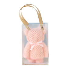 Serviette ours en cadeau, motif ananas tricoté chaîne, polaire haute densité style INS, idéale pour la décoration