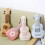 Guitar-Shaped Pillow Pink 14.5 Inches 2