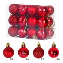 24pcs Shatterproof Christmas Balls Baubles Set – Tree Ornaments & Party Decor, Compatible with All Trees