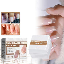 ZHMRFG Nail Repair Extension Fiber Gel 5g – Compatible with Natural Nails, for Cracks & Defects, Easy Home Manicure