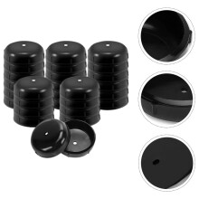 32Pcs Furniture Caster Cups Black Plastic for Furniture Legs Protective Pads 1.5x1.5in