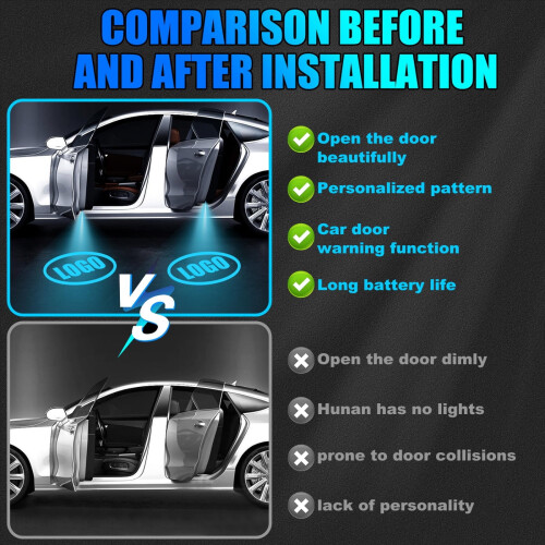 LED Car Door Projector Lights with Logo 2 pcs 2