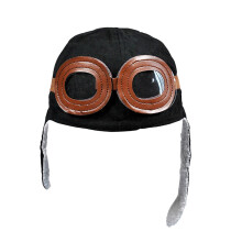 (Black) Kids Fleece Hooded Hat Windproof Earflap Cold Weather