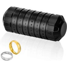 Da Vinci Code Mini Cryptex Metal Lock for Hiding Jewelry, Wedding Gifts, Valentine's Day and Christmas Gift Bronze