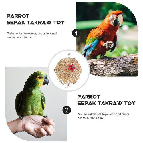 ULTNICE Small Bird Toys Multi Woven Design Physical Stimulation 1Pack 2