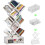 9-Tier Corner Bookshelf White Folding No Installation 1