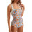 Women's Tummy Control One-Piece Swimsuit Halter Retro Style 1