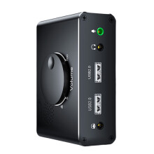External Sound Card with Volumes Control USB Adapter with 3.5mm Interfaces & USB 2.0 Interfaces for PC Laptop Desktop